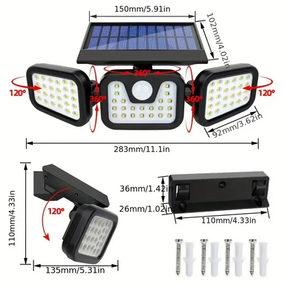 ソーラー充電式 高輝度LED センサーライト Solar Bright™️